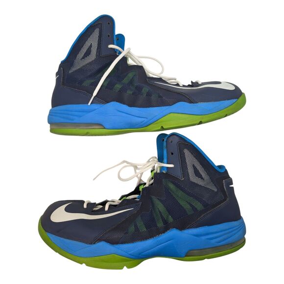 NIKE AIR MAX STUTTER STEP 2 BLUE ELECTRIC GREEN NAVY 653455-400 Size 12 - Picture 4 of 8